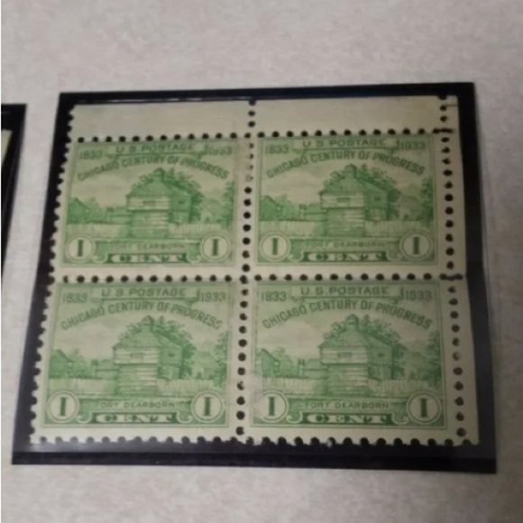 1933 Vintage Stamp #728, (14) 1 Cent Chicago Century of Progress Fort Dearborn - Picture 4 of 6
